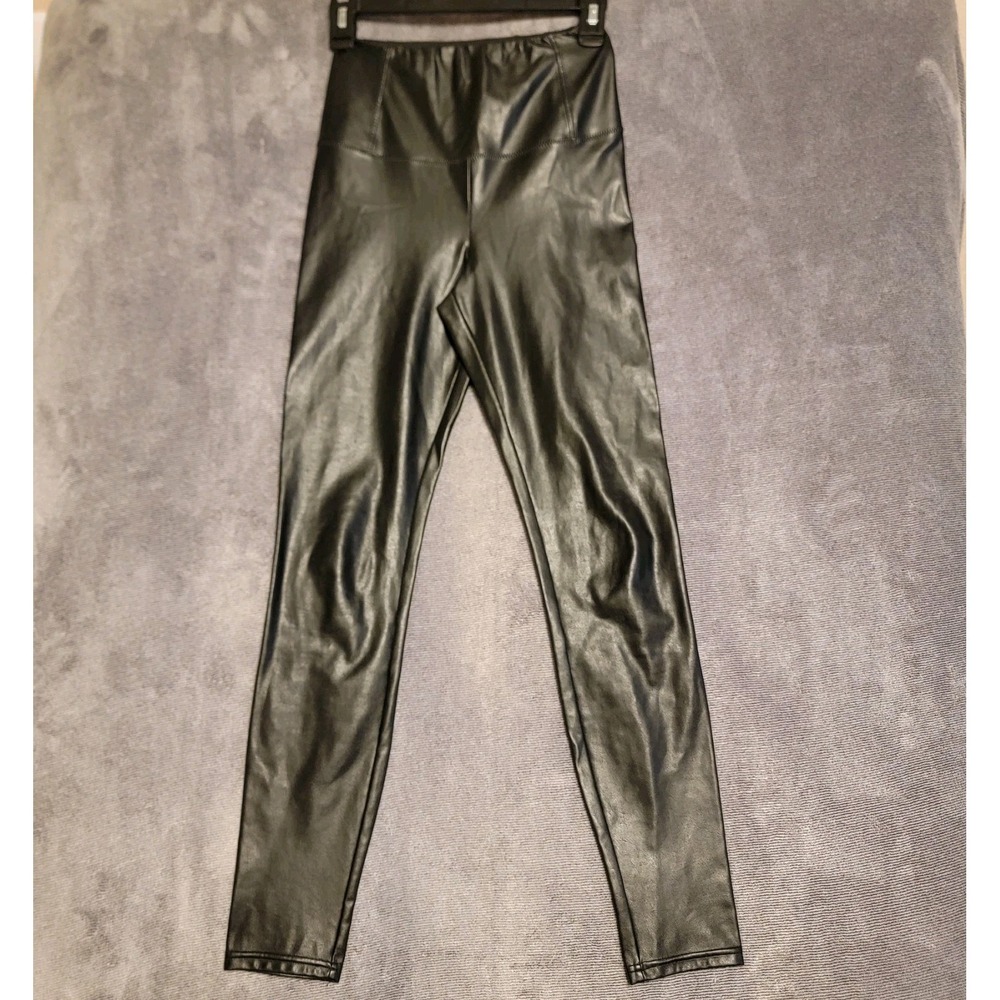 Wilfred Free Aritzia Leggings Womens Size XXS Black High Waist Faux Leather